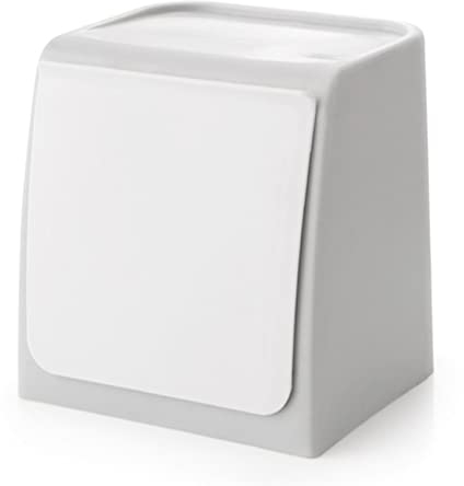 Anawakia Mini Poubelle Murale Suspendue Poubelle Amovible en PP Mini Poubelle Amovible pour Cuisine Salle de Bain WC Bureau (Gris)