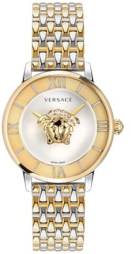 Versace Damen Armbanduhr 38 mm Armband Edelstahl LA Medusa