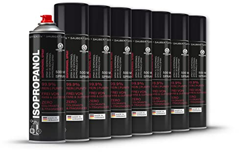 8x OCTOPUS Isopropanol Spray, IPA Reinigungsalkohol in praktischer Sprühdose - 500 ml