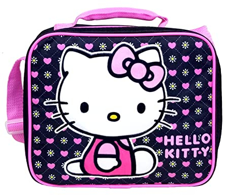 Fast Forward Hello Kitty - Bolsa de almuerzo (tama o mediano), color negro
