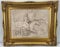Casa Padrino Barock Wandrelief Grau/Gold 55 x H. 44,5 cm - Antik Stil Wand Deko Stein Relief mit Prunk Rahmen - Deko Accessoires im Barockstil - Barock Wanddeko