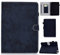 LMFULM® Case for Amazon Fire 7 12th Gen 2022 (7.0 Inch) PU Magnetic Leather Cover Sleep/Wake Function Stand Case Holster Flip Cover Dark Blue