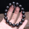 MELRIE 1 Stück Ebenholz Yin Yang Armband symbolisiert Philosophie Armband Weissagungssymbol Schwarzes Holzperlenarmband-12mm