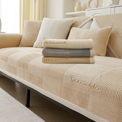 MTHGH Sofabezug rutschfeste Sofadecke，sofaschutz1 2 3 4-Seater L Shape Sofaschoner,Hund Katze Überwurf Hundedecke Ecksofa Sofa Schutzdecke Sofaschutz Hund Kratzschutz Katze,C-90x210cm