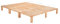Gigapur Kiefer massiv Holzbett G56, naturbelassen, mit Standardfuß 25 cm Höhe, inkl. Lattenrost und Matratzenbügeln, Liegefläche 300x200 cm Best. aus 3X 100 x 200 cm