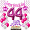 Deko 44. Geburtstag Frauen Luftballons - Geschenk Und Tortendeko Für Frau - Rosa Geburtstagsdekoration 44 Jahre