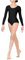 Prime fashions - Girls Long Sleeve Leotard - Shiny Nylon – Comfortable Fit (Black, 7-8 Years)
