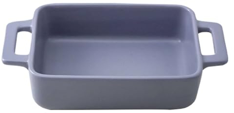 TYMYYS Baking Dishes For Oven, Small Casserole Dishes, Ceramic Oven Dish, Round Baking Tray, Roasting Dish-Purple-20x12x5cm, 500ml