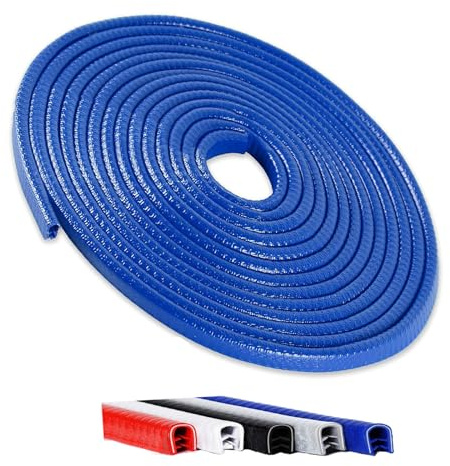 Winfort 33FT(10M) Universal Car Door Edge Protector Guards, No-Glue Required Rubber Seal U Shape Automotive Door Entry Guard, Suitable for Most Cars, SUVs and Trucks (Blue)