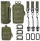 Hejo 3er Set Molle Tasche Pouch, Taktische Tasche Gürteltaschen Bauchtasche, Tactical Pouch, Kleiner Rucksack für Outdoor, Camping, Radtouren (Grün)