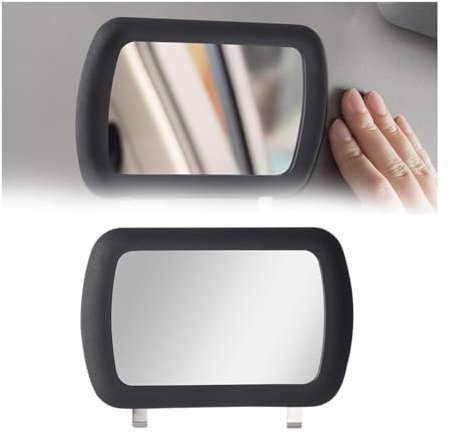 Sun Visor Mirror, Car Makeup Vanity Mirror, Clip on Rear View Sun Shading Mirror for Women, Deluxe Portable Car Visor Cosmetic Mirror Universal for Car Truck SUV Auto Accessories