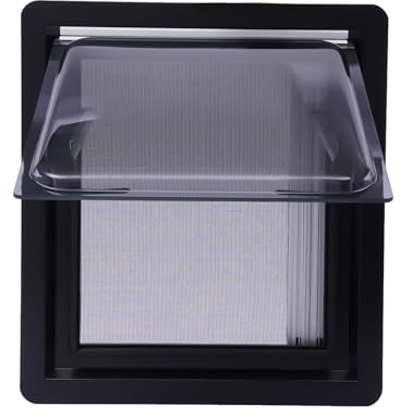 Ausstellfenster Wohnmobilfenster 450x500mm mit integriertem Rollo und Fliegengitter, für Wohnwagen Van Camper