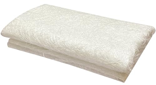 HYRYC Tapis en Fibre de Verre pour Réparations 300 g/m²Tissu en Fibre de Verre 1 m2 Fibre de Renfort en Fibre de Verre pour Résine Polyester et Résine Époxy