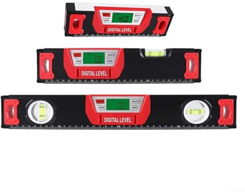 Digital Bubble Level,Digital Spiritlevel Bubble Magnetic Electric Finder Protractor Inclinometer Large LED Display(30cm)