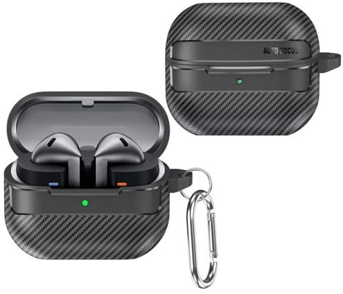 YKNIUFLY Auriculares Bluetooth Funda Compatible con Samsung Galaxy Buds 3/Buds 3 Pro, TPU Suave, Protección Integral de 360°, Carcasa Compatible con Samsung Galaxy Buds 3/Buds 3 Pro.(Negro)