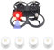 Lot de 4 veilleuses pour drone DJI Avata 2 - Rouge et bleu - Clignotant - Signal de vol stroboscopique - Pour drone Avata 2