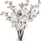 Genérico Flores Ramas de 50 cm Flores Artificiales, Artificiales Decoracion para Hogar, Bodas, Fiestas, Oficinas, Balcones y Jardines (Blanco, Rojo, Rosa) (Blanco)