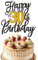 Tortendeko Schwarzes Gold 30th, Glitzer Cake Topper 30 Geburtstag Deko, Happy Birthday Cake Topper, Kuchendeko Happy 30th Kuchen Topper, 30.Tortenaufsätze für Geburtstag