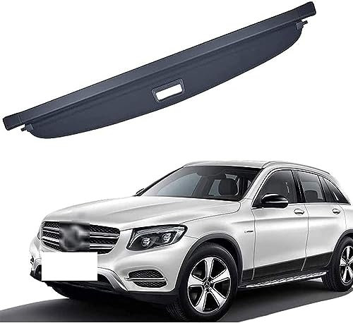Wrhome Für Mercedes Be-nz GLC 2016 2017 2018 Auto Hintere Kofferraum Hutablage,Hintere Kofferraum-Frachtabdeckung Vorhang Trennwand Privatsphäre ZubehöR