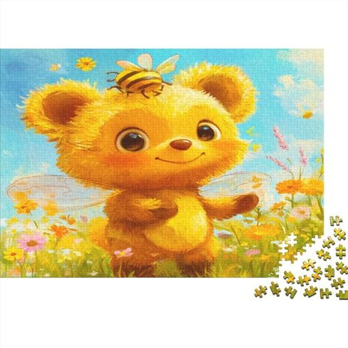 Carebear Cartoon 1000 Piece Jigsaw Puzzles for Adults Bear Family Fun 1000 Pieces Puzzles Relax Puzzles Games Multicolor Premium Gifts Impossible Puzzle 1000pcs (75x50cm)