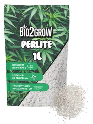 Bio2grow Perlite 1L - Perlite für Pflanzen Drainage Vulkangestein Anbau Blumenerde Erde Substrat