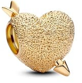 PHCLASY Gold Ein Pfeil Durchbohrt das Herz Charm Kompatibel für Armbänder Halsketten und europäische Schlange für Frauen Muttertag Schmuck Geschenk