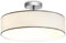 Zedelmaier Deckenleuchte Stoff Rund 38cm Stoffschirm E27x2 max.40W Deckenlampe Wohnzimmer Schlafzimmer Küche Flur Kinderzimmer Lampe Decke Lampenschirm Modern(Weiß +Silber,Ø38x18cm)