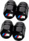 4 Stück Ventilkappen für BMW M M2 M4 M5 M6 M8 X1 X2 X3 X5 X6 M135i M240i Z4 328i X7, Reifen Ventilkappen für,Ventilkappen mit Dichtung für stabilen Reifendruck, Autoventil Kappe, Schwarz