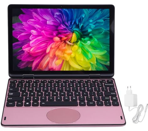 11 Zoll 360 ° Touchscreen Laptop mit 1920x1200 HD Display, Celeron 12. Gen, 32GB DDR4 RAM 512GB SSD Ultra Dünn 20mm Laptops Computer (Roségold)