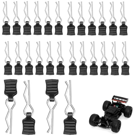 CHAOTEMAI 24 Stück RC Karosserie Clips Mit Aufreißlaschen, Rc Zubehör, Modellbau Zubehör, Fernbedienung Splint Ersatzteile Für 1/10, 1/12 Und 1/16 Fernbedienung Auto Shell Modell