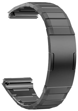 Correas de titanio compatibles con Huawei Watch GT 4 de 46 mm/GT 5 Pro de 46 mm, correa de reloj de acero inoxidable de metal de 22 mm, correa de repuesto Titan para negocios, talla única, Titanio