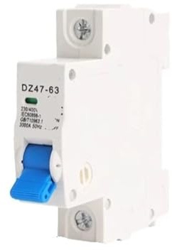 Interrupteur pneumatique triphasé de type D (1P) - Disjoncteur de faible puissance 6 A, 10 A, 16 A, 20 A, 32 A, 40 A, 63 A - Série DZ47-63(16a)