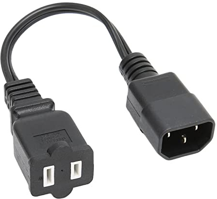 TARSHYRY C14 auf NEMA 5 15P Netzkabel-Verlängerungskabel, Wasserdichter AC-Adapter für Desktop-Lampe, Digitalkamera, Projektor, Kompatibel mit 100 250 V-Geräten, Robustes Stromkabel