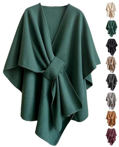MAOAEAD The Fleece Drape Shawl, Women Fall Winter Elegant Knitted Shawl Wrap, Soft Wool Blend Pashmina Scarf Warm Solid Color Cape Shawls
