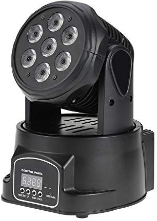 Lixada Teste Mobili,70W+7LED+RGBW 4 IN 1+9/14 Canali Stage Light,Display a LED,Auto-run,Sound-attivato,DMX512,Master-slave,per KTV Discoteca Bar Club Natale Concert