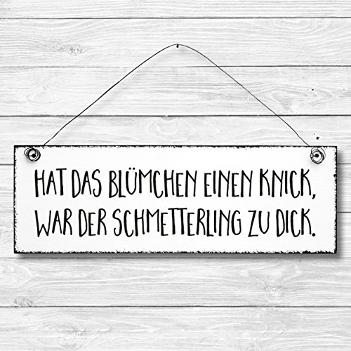 Schmetterling - Dekoschild Türschild Wandschild Holz Deko Schild 10x30cm Holzdeko Holzbild Deko Schild Geschenk Mitbringsel Geburtstag Hochzeit Weihnachten