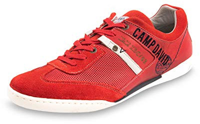 Camp David Herren Sneaker Rot Modern, Größe 44, Freizeitschuh