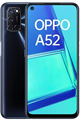 OPPO A52 - Pantalla de 6.5 ( FHD+, 4GB/64GB, Snapdragon 665, 5.000 mAh, cámara trasera 12 + 8 + 2 + 2 MP, cámara frontal 8 MP, Android 10) Negro [Versión ES/PT]