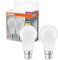 OSRAM Lamps Base Classic A LED-Lampen, Klassische Kolbenform A, Kunststoff, Warm weiß, Einheitsgröße, 2 Stück (1er Pack), Warmweiß