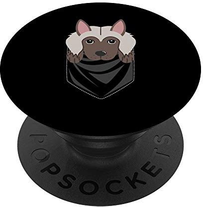 Graphique Pocket Chien Chinois à Crête Chien PopSockets Support et Grip pour Smartphones et Tablettes
