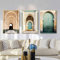 OKYQZ Marokkanischer Bogen Leinwand Poster Wandkunst Gemälde Bild Allah Muslim Wanddruck Moschee Poster Dekoration 50 x 70 cm x3 Rahmenlos