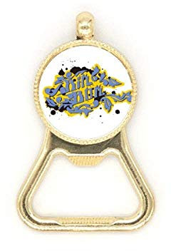 Hip-Hop Rock And Roll Bin Box Pattern Beer Bottle Cap Opener Stainless Steel Key Chain