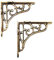 Classic Victorian Scroll Shelf Brackets - Pair in Antique Brass 6X6 inches