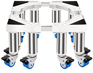 Einstellbare Beweglich Untergestell Sockel für Kühlschrank Monoblock Klima Anlage Universal-Basis Länge/Breite 41-65cm Stand für Geschirrspüler Möbelträger (4/8/12Räder) (12Wheels,35cm)