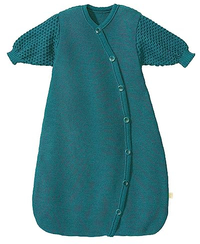 Disana Langarm-Schlafsack, für das ganze Jahr TOG 1.5 – 2 |100% Bio-Merinowolle GOTS IVN Best | 0 – 12 12 – 24 Monate Neugeborene Baby Kleinkind Unisex | Made in Germany | Pacific Gr. 2 (75 cm)