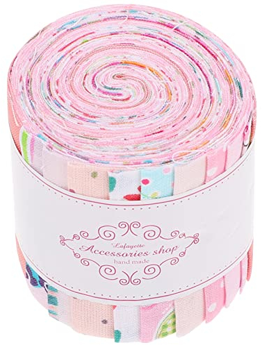 1 Rolle Stoff vorgeschnittene Baumwolle Stoff Quilting Streifen Patchwork Handwerk Baumwolle Quilting Stoff DIY Floral Roll Up Patchwork Tuch Blatt zum Nähen Material Versorgung B