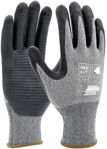 Profit Fitzner 15554-11 HIT Feinstrickhandschuh, mit Punktbenoppung, Nitril, 11 Größe, 288 Stück