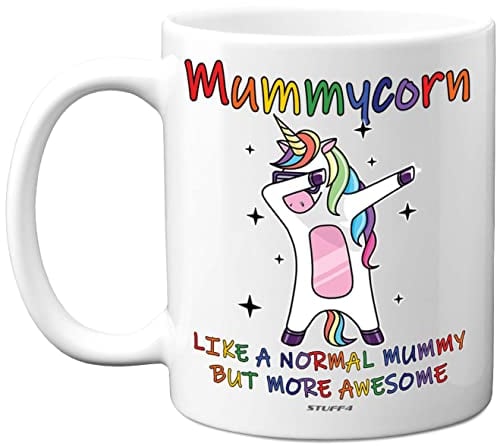 Stuff4 Mummy Birthday Gifts - Mummycorn - Best Mummy Mugs, Happy Birthday Gift, Mum Present Xmas Cup Cups, Mothers Day Christmas Tea Coffee 11oz Ceramic Dishwasher Microwave Safe Mugs Made in UK