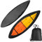 AMGJ Kanu Boot Abdeckplane 420D Oxford-Gewebe Wasserdicht und UV-beständig Kajak Abdeckung Staubschutzschild für Kanu-Boot(Schwarz),Fit 5.1m to 5.5m Kayak