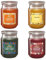 Scented Candle 4PC Assortment - Crimson Berries, Pumpkin Souffle, Gilded Pear & Christmas Tree Farm - 4 x 510g Large Jar